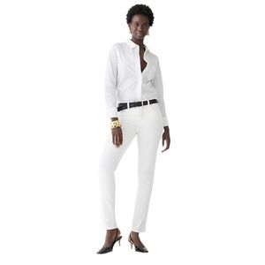 J. Crew White Straight Leg Jeans